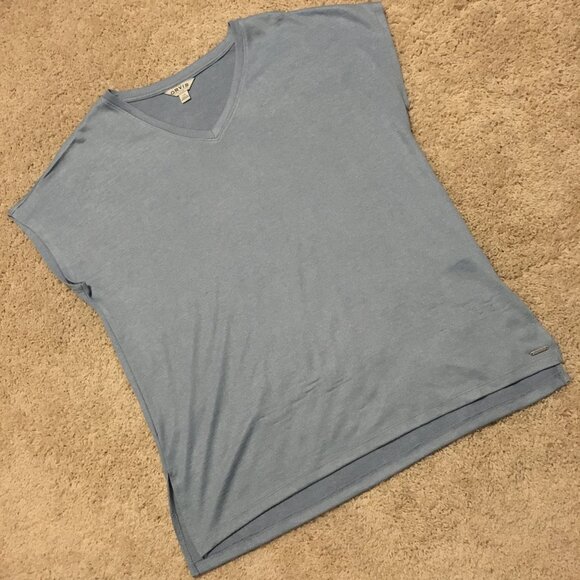 ORVIS Pale Perwinkle Blue Rayon Blend Knit Sleeveless Top - Picture 11 of 14